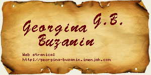 Georgina Bužanin vizit kartica